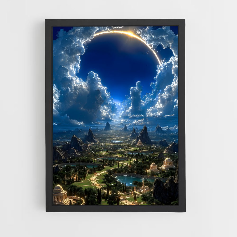 Poster La Lune de Babylone – affiche Art spatial (vue 2)